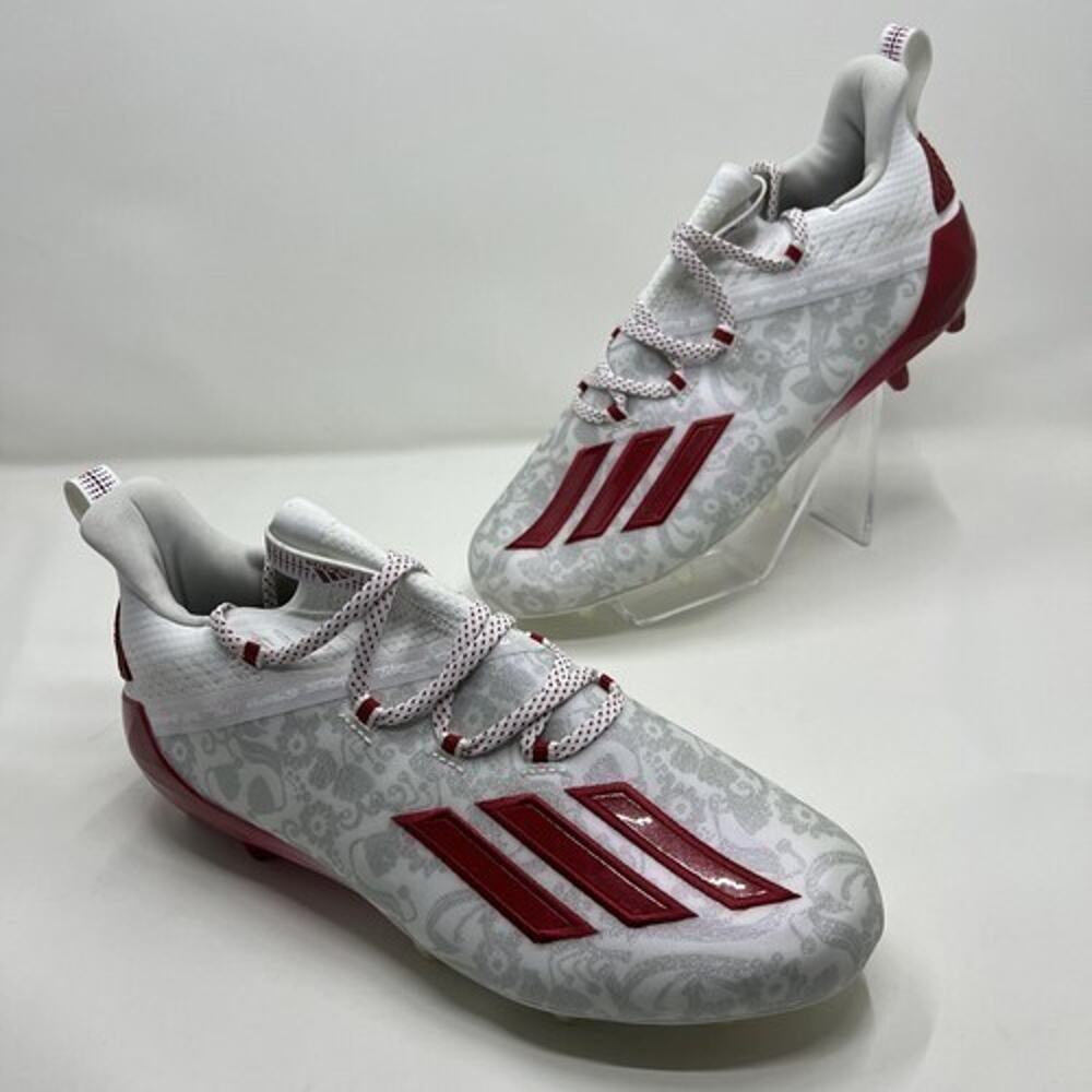 Adidas Adizero Reign Young King Football Cleats FU6708 Floral RED Men's Size 8.5